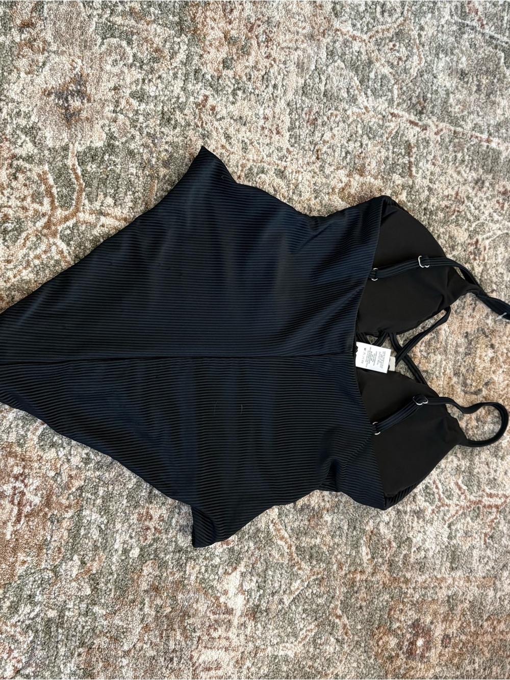 Anthropologie Dippin Daisys Bliss Ribbed One Piece Black Swimsuit Medium - Picture 4 of 15